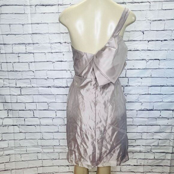 Alvina Valenta Womens Mauve From JLM Couture Shimmer One Shoulder Dress Size 8 - Picture 3 of 16